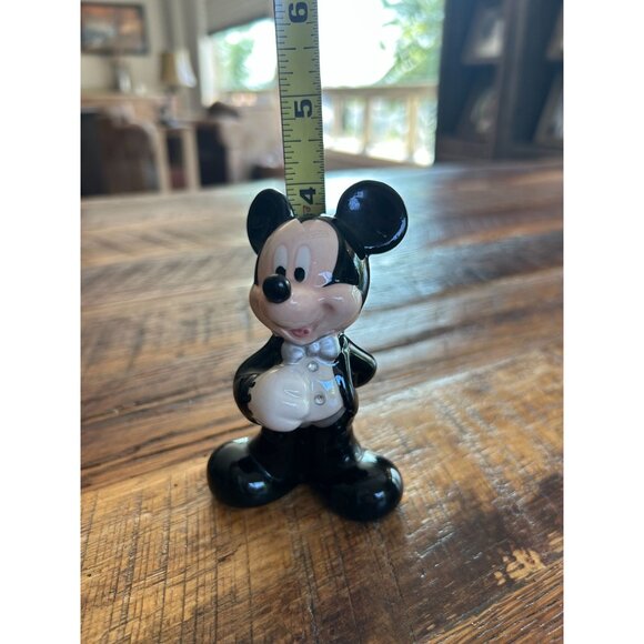 Vintage Disney Mickey Mouse Black & White Ceramic Salt Shaker 4.5" Tall - Picture 2 of 7
